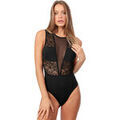 Maillots de corps Admas Body tulle et dentelle Sexy Love Noir