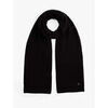 Echarpe Tommy Hilfiger Echarpe c&ocirc;tel&eacute;e noire en coton Noir