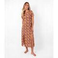 Robes sur Grenoble : Robe Oxbow Robe midi fuide imprim&eacute;e LAVITRA Marron