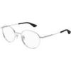 Lunettes de soleil McQ Alexander McQueen AM0502O Cadres Optiques, Argent/Transparent, 49 mm Argent&eacute;