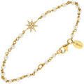 Bracelets sur Grenoble : Bracelets Orusbijoux Bracelet Argent Dor&eacute; &eacute;toile Zirconium Blanc Et Pierre De Dor&eacute;