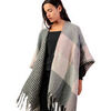 Veste Admas Poncho r&eacute;versible Cuadros Gris