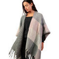 Vestes sur Grenoble : Veste Admas Poncho r&eacute;versible Cuadros Gris