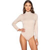 Maillots de corps Luna Splendida Body col montant manches longues MICRO TOUCH COMFORT Beige