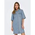 Chemises sur Grenoble : Chemise Only 15327766 SOPHIE-LIGHT BLUE DENIM