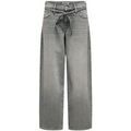 Jeans sur Grenoble : Jeans flare / larges Only 15338246 ONLGIANNA MW STRAIGHT-DENIM GREY