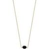 Collier Brillaxis Collier Plaqu&eacute; or et Agate Noire Jaune