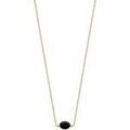 Collier Brillaxis Collier Plaqu&eacute; or et Agate Noire Jaune Grenoble
