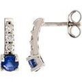 Boucles oreilles Brillaxis Boucles d'oreilles or diamants saphirs