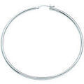 Boucles d'oreille sur Grenoble : Boucles oreilles Brillaxis Boucles d'oreilles cr&eacute;oles or blanc 18 carats 55 mm. Blanc