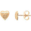 Boucles oreilles Brillaxis Boucles d'oreilles coeur stri&eacute; Jaune Grenoble