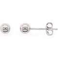 Boucles d'oreille sur Grenoble : Boucles oreilles Brillaxis Boucles d'oreilles Boule 4 mm or blanc 18 carats