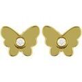 Boucles d'oreille sur Grenoble : Boucles oreilles Brillaxis Boucles d'oreilles &agrave; vis papillon Jaune