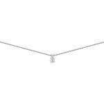 Collier Brillaxis Collier solitaire diamant or blanc 0.10
