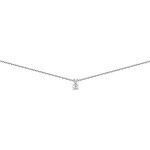 Collier Brillaxis Collier solitaire diamant 4 griffes or 0.10 ct