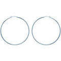 Boucles d'oreille sur Grenoble : Boucles oreilles Brillaxis Cr&eacute;oles acier 60mm Blanc