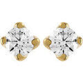 Boucles oreilles Brillaxis Boucles d'oreilles puces diamnats or jaune 0.40 ct Grenoble