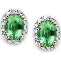 Boucles oreilles Brillaxis Boucles d'oreilles ovales or &eacute;meraude Multicolore Grenoble
