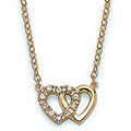 Colliers sur Grenoble : Collier Brillaxis Collier dor&eacute; coeurs entrelac&eacute;s 45 cm Jaune