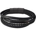 Bracelets Lotus Bracelet homme multirang cuir noir acier Grenoble