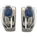 Boucles oreilles Brillaxis Boucles d'oreilles or 18 carats saphir et diamants Grenoble