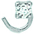 Boucles d'oreille sur Grenoble : Boucles oreilles Brillaxis Bijou de nez or blanc diamant