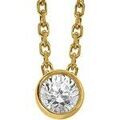 Colliers sur Grenoble : Collier Brillaxis Collier diamant serti clos 0.25ct or jaune