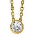 Colliers sur Grenoble : Collier Brillaxis Collier diamant serti clos 0.10ct or jaune