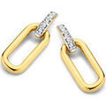 Boucles oreilles Brillaxis Boucles d'oreilles or diamants motif ovale Grenoble