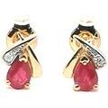 Boucles oreilles Brillaxis Boucles d'oreilles or rubis diamants Grenoble