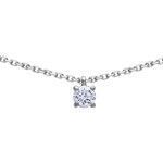 Collier Brillaxis Collier solitaire oxyde or 18 carats