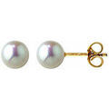 Boucles oreilles Brillaxis Boucles d'oreilles or perles de culture 5/5,5 mm Grenoble