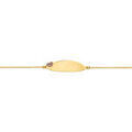 Bracelets Brillaxis Gourmette fille or jaune 9K coeur rose