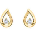 Boucles d'oreille sur Grenoble : Boucles oreilles Brillaxis Boucles d'oreilles diamant or jaune 9 carats