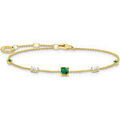 Bracelets Thomas Sabo Bracelet argent dor&eacute; oxydes verts/blancs Jaune Grenoble