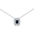 Collier Brillaxis Collier or blanc 18 carats saphir diamants Grenoble