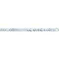 Bracelets Brillaxis Bracelet d'identit&eacute; maille figaro argent Blanc