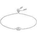 Bracelets Fossil Bracelet cha&icirc;ne avec charm circulaire textur&eacute; Blanc