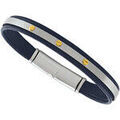 Bracelets Jourdan Bracelet cuir acier et vis or Grenoble