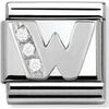 Bracelets Nomination Maillon argent avec OZ Alphabet lettre W