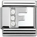 Bracelets Nomination Maillon argent avec OZ Alphabet lettre F