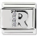 Bracelets Nomination Maillon argent avec OZ Alphabet lettre R