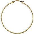 Boucles d'oreille sur Grenoble : Boucles oreilles Brillaxis Boucles d'oreilles cr&eacute;oles fil perl&eacute; or jaune 30 mm Jaune