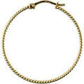 Boucles d'oreille sur Grenoble : Boucles oreilles Brillaxis Boucles d'oreilles cr&eacute;oles fil perl&eacute; or jaune 25 mm Jaune