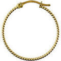 Boucles d'oreille sur Grenoble : Boucles oreilles Brillaxis Boucles d'oreilles cr&eacute;oles fil perl&eacute; or jaune 20 mm Jaune