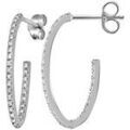 Boucles d'oreille sur Grenoble : Boucles oreilles Brillaxis Boucles d'oreilles cr&eacute;oles or blanc diamants Blanc