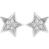 Boucles oreilles Brillaxis Boucles d'oreilles or blanc &eacute;toiles oxydes Blanc