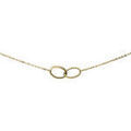 Collier Brillaxis Collier anneaux entrelac&eacute;s or 9 carats Jaune