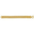 Bracelets sur Grenoble : Bracelets Brillaxis Bracelet large plat 10 rangs maille for&ccedil;at Jaune