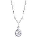 Collier Lotus Collier Silver Solitaire goute blanc et argent Grenoble